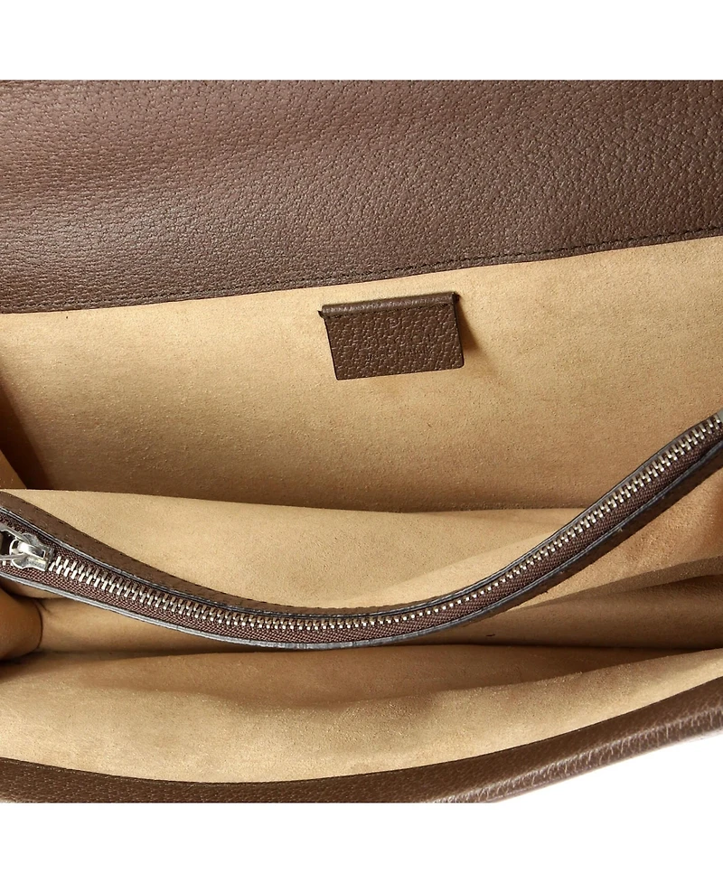 Pre-Owned Gucci Small Dionysus Top Handle Chain Bag Gg Coated Canvas