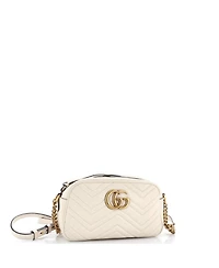 Pre-Owned Gucci Small Gg Marmont Monochrome Shoulder Bag Matelasse Leather