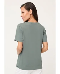 Olsen Women's Mixed Media Tunic T-Shirt