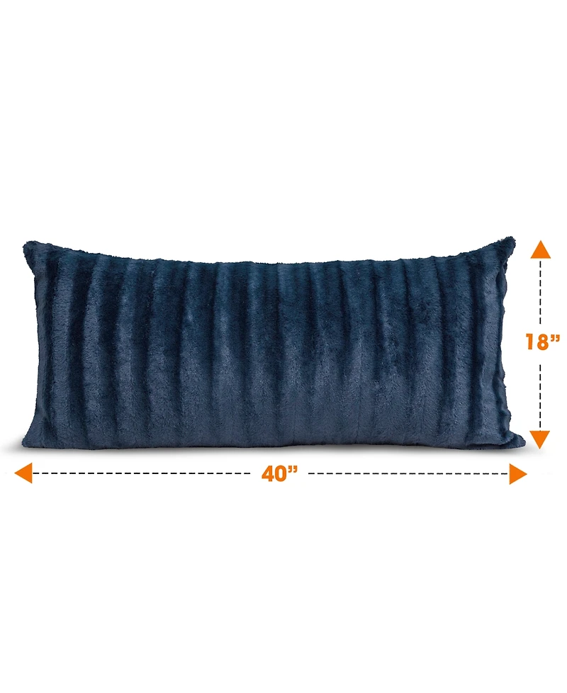 Cheer Collection Textured Long Decorative Pillow, 18" x 40"