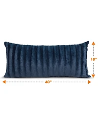 Cheer Collection Textured Long Decorative Pillow, 18" x 40"