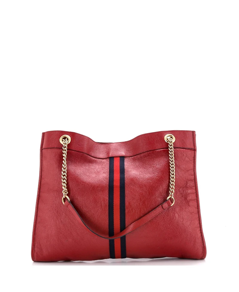 Pre-Owned Gucci Large Rajah Chain Tote Leather