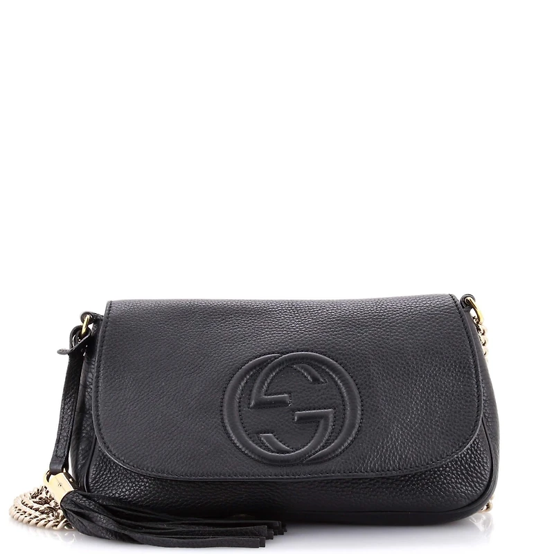 Pre-Owned Gucci Medium Soho Chain Crossbody Bag Leather