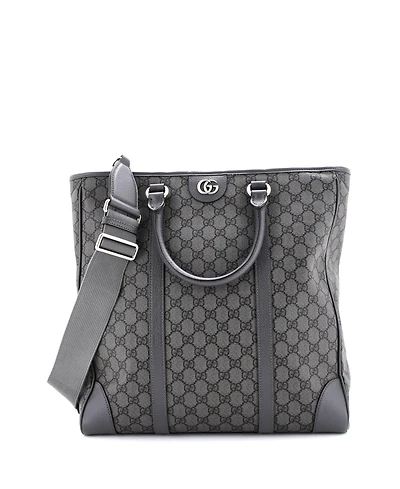 Pre-Owned Gucci Tall Ophidia Convertible Open Tote Gg Coated Canvas