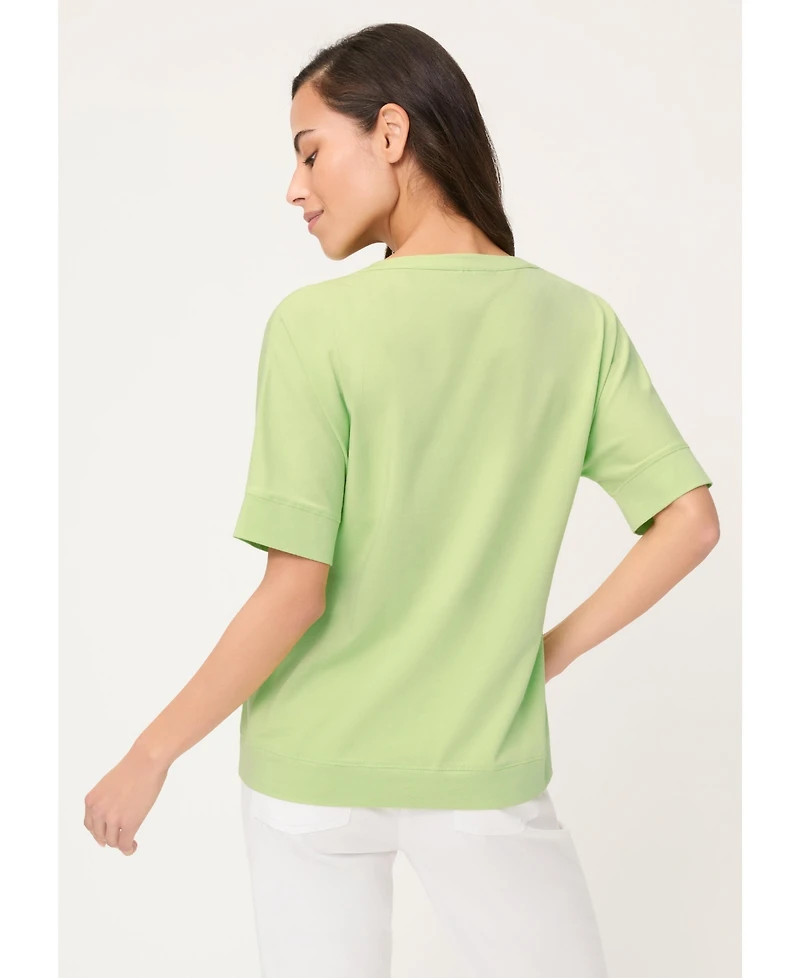 Olsen Women's Split Neck T-Shirt