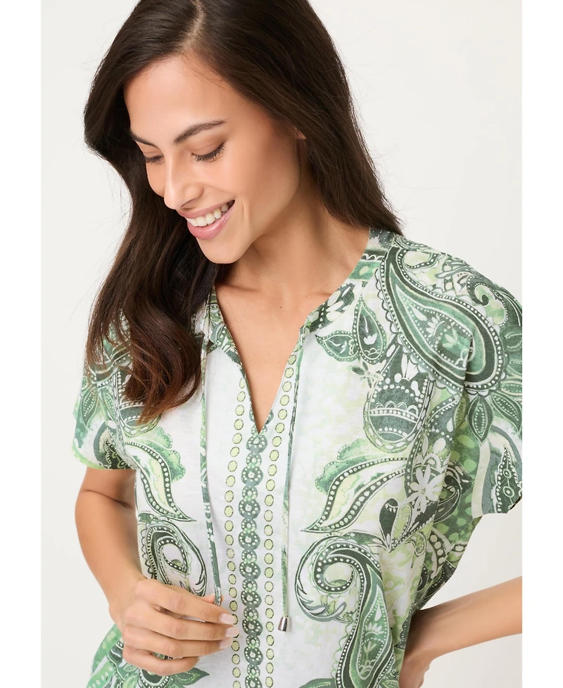 Olsen Women's Paisley Panneaux Print T-Shirt