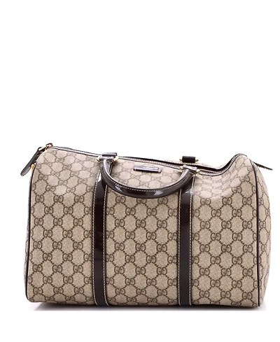 Pre-Owned Gucci Medium Joy Boston Bag Gg Coated Canvas