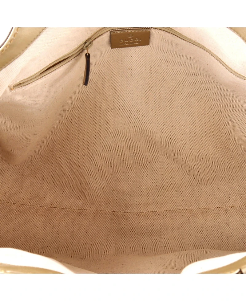 Pre-Owned Gucci Medium Sukey Tote Gg Canvas with Leather