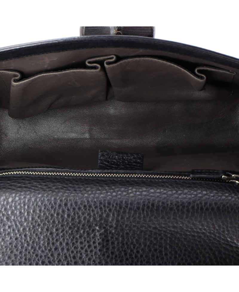 Pre-Owned Gucci Medium Miss Bamboo Shoulder Bag Studded Leather