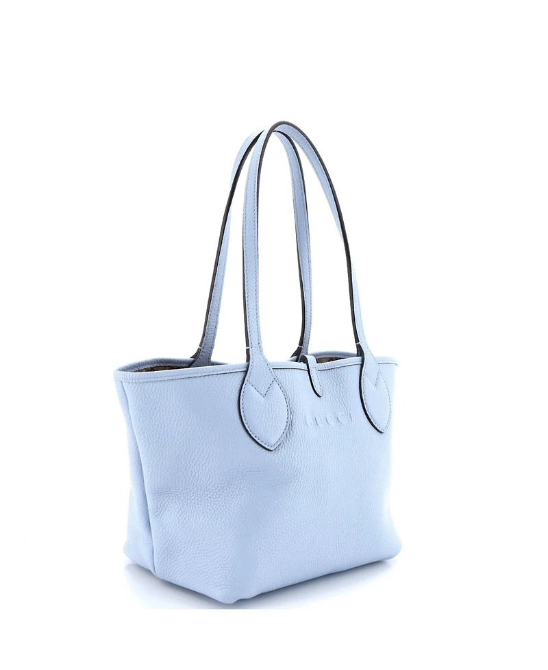Pre-Owned Gucci Small Reversible Totissima Shopping Tote Leather and Gg Canvas