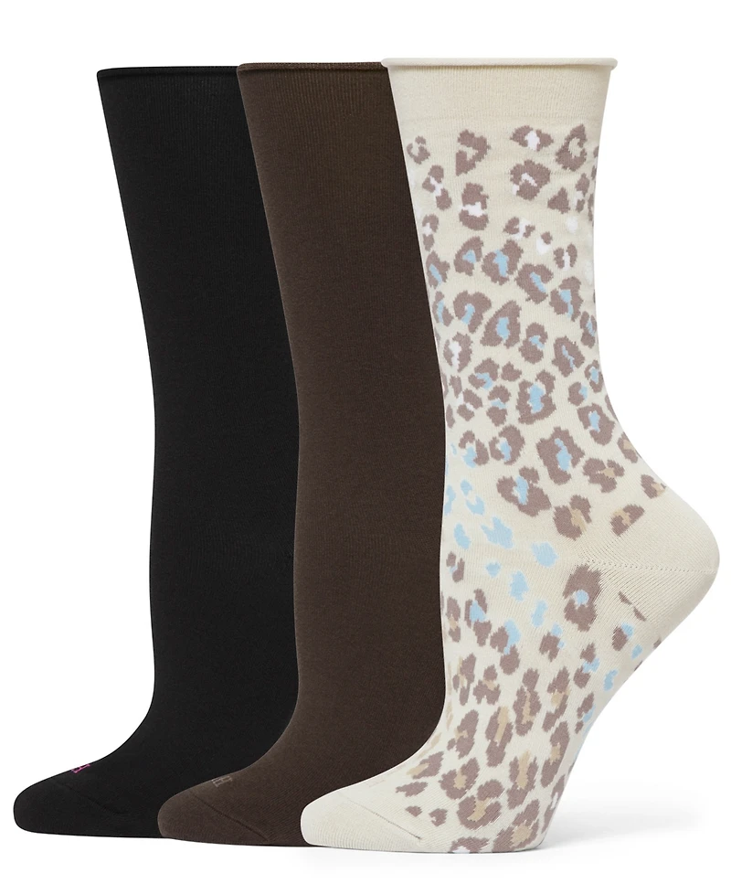 Hue Women's Roll Top Socks 3-Pk U6487MP