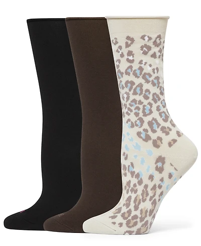 Hue Women's Roll Top Socks 3-Pk U6487MP