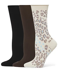 Hue Women's Roll Top Socks 3-Pk U6487MP