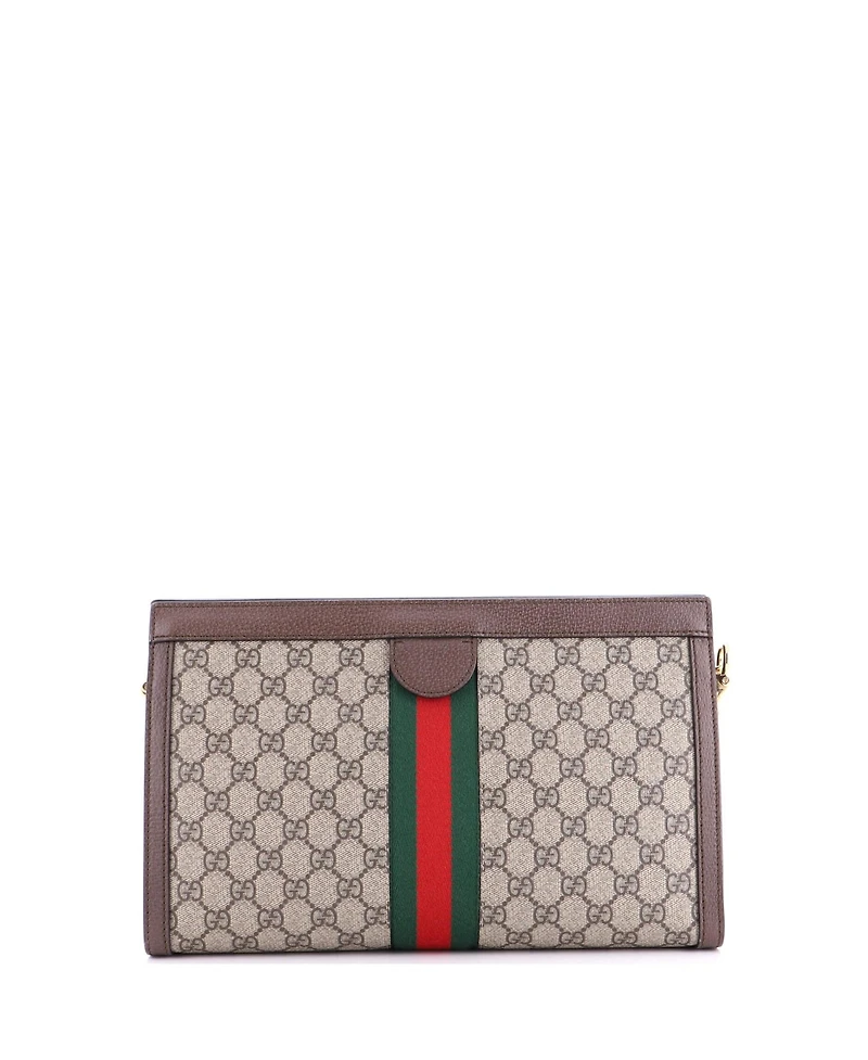 Pre-Owned Gucci Medium Ophidia Chain Shoulder Bag Gg Coated Canvas