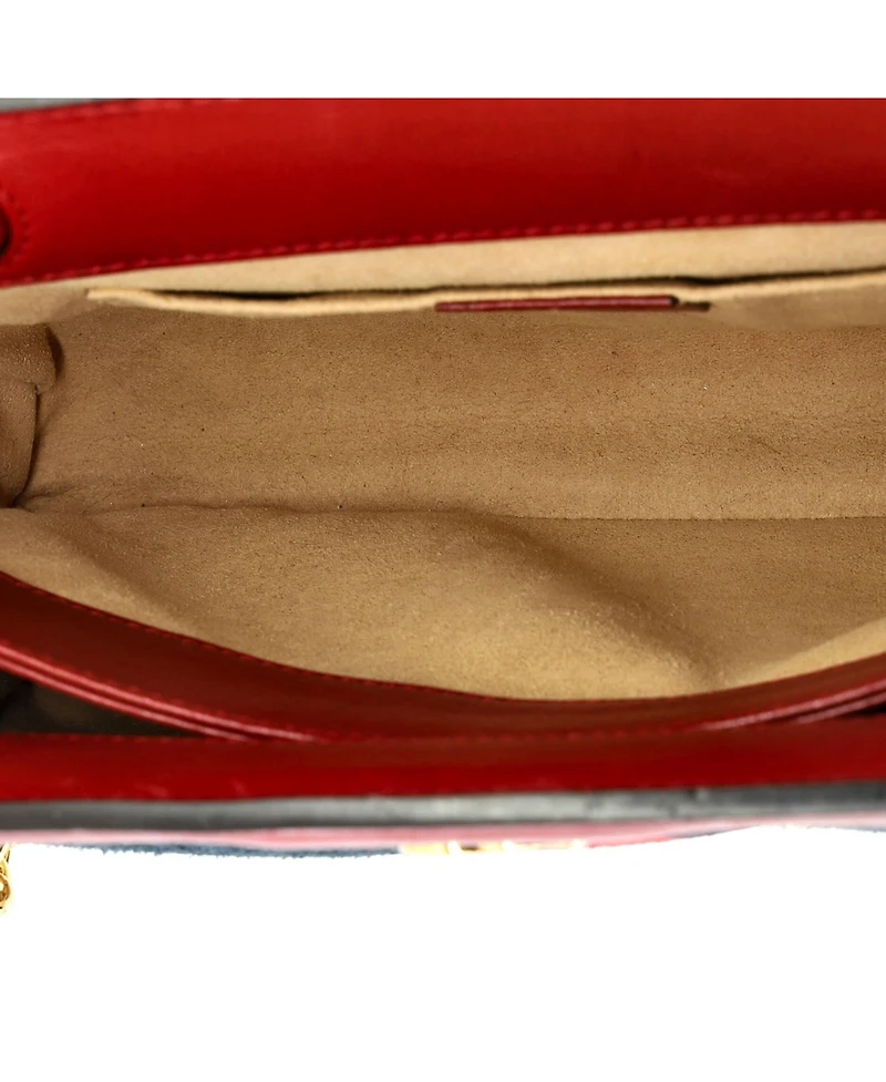 Pre-Owned Gucci Small Ophidia Chain Shoulder Bag Suede