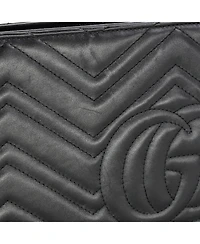 Pre-Owned Gucci Gg Marmont Clutch Matelasse Leather