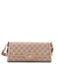 Pre-Owned Gucci Small Luce Shoulder Bag Optical Gg Printed Leather