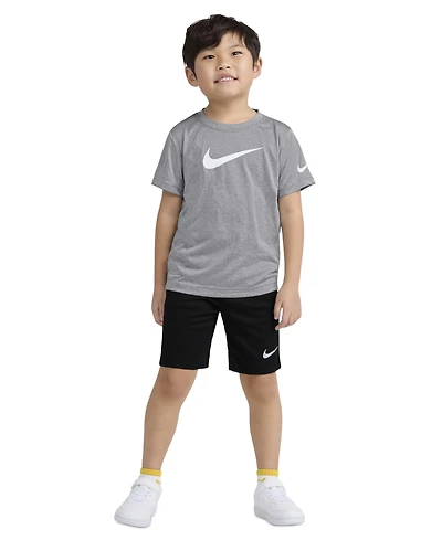 Nike Little Boys Dri-fit Swoosh T-Shirt & Shorts, 2 Piece Set