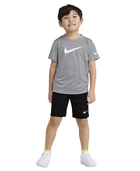 Nike Little Boys Dri-fit Swoosh T-Shirt & Shorts, 2 Piece Set