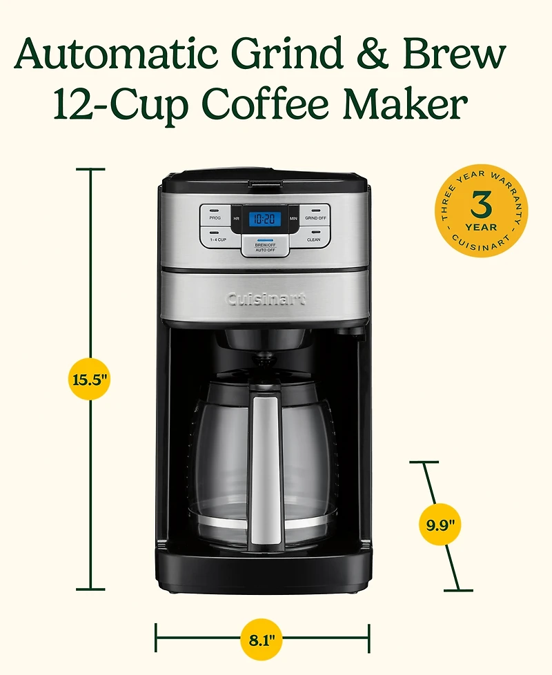 Cuisinart Grind and Brew 12 Cup Coffee Maker