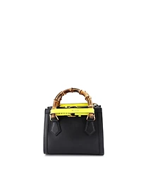 Pre-Owned Gucci Mini Diana Nm Bamboo Handle Tote Leather