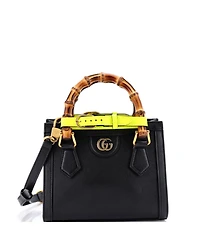Pre-Owned Gucci Mini Diana Nm Bamboo Handle Tote Leather