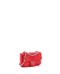 Pre-Owned Prada Medium Chain Flap Shoulder Bag Diagramme Quilted Leather