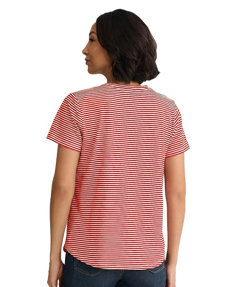 Jones New York Women's Short-Sleeve Crewneck Pull-On T-Shirt