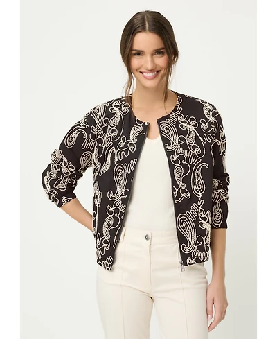 Olsen Women's Embroidered Indoor Jacket