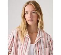 Levi's Women's Printed Short-Sleeve Camp Shirt