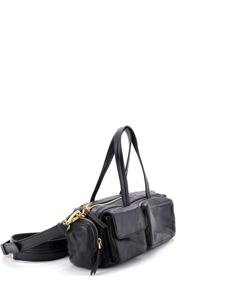 Pre-Owned Miu Miu Multi Pocket Shoulder Bag Leather