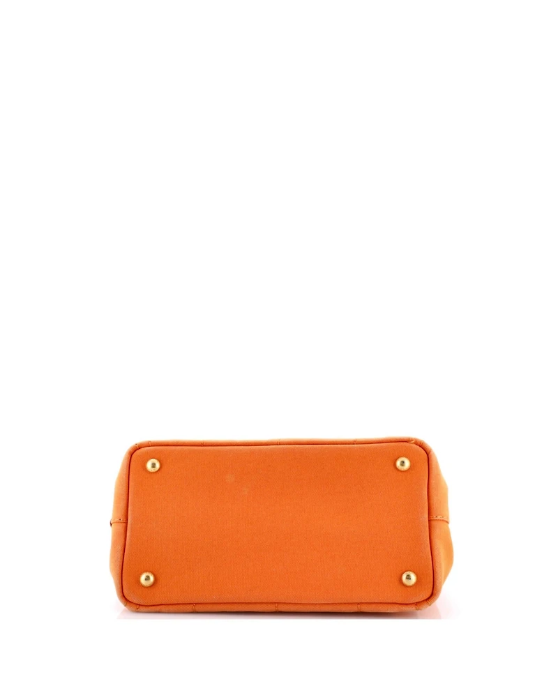 Pre-Owned Prada Mini Canapa Convertible Tote Canvas