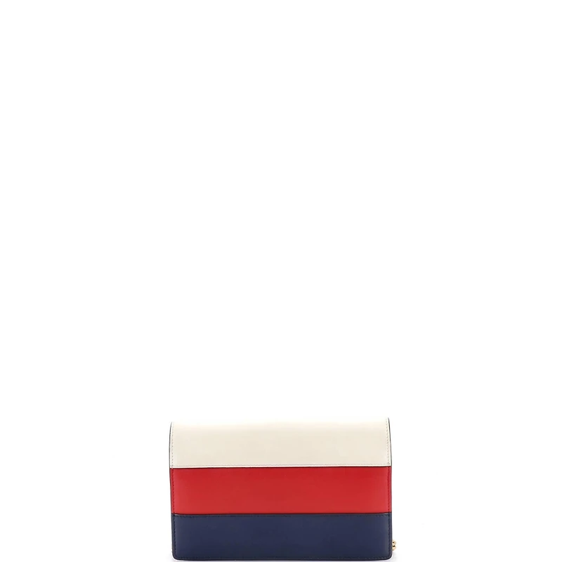 Pre-Owned Gucci Mini Queen Margaret Chain Wallet Leather