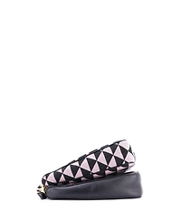 Pre-Owned Prada Mini Double Symbole Triangle Bag Leather and Jacquard