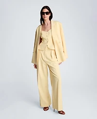 Kenneth Cole Women's Fly-Front Double Pleated Pants