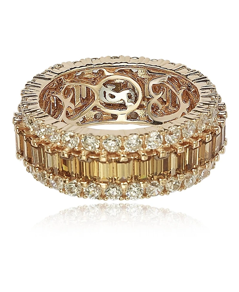 Suzy Levian New York Cubic Zirconia Eternity Band Sterling Silver