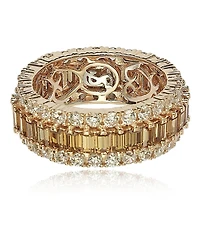 Suzy Levian New York Cubic Zirconia Eternity Band Sterling Silver