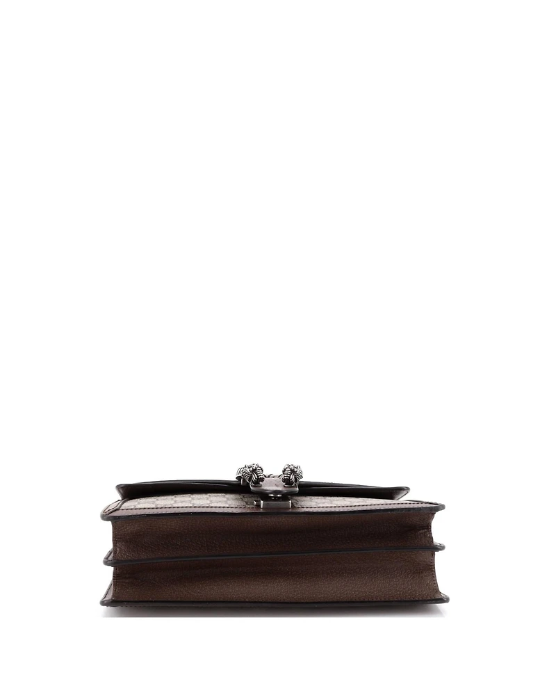 Pre-Owned Gucci Small Dionysus Top Handle Chain Bag Gg Coated Canvas