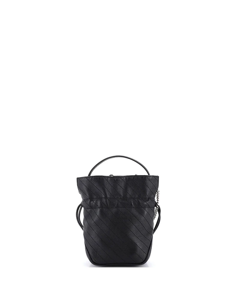 Pre-Owned Gucci Mini Blondie Nm Bucket Bag Diagonal Quilted Leather