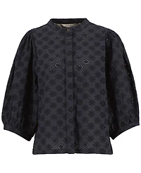 Barbour Women's Layla Broderie Anglaise Elbow-Sleeve Top