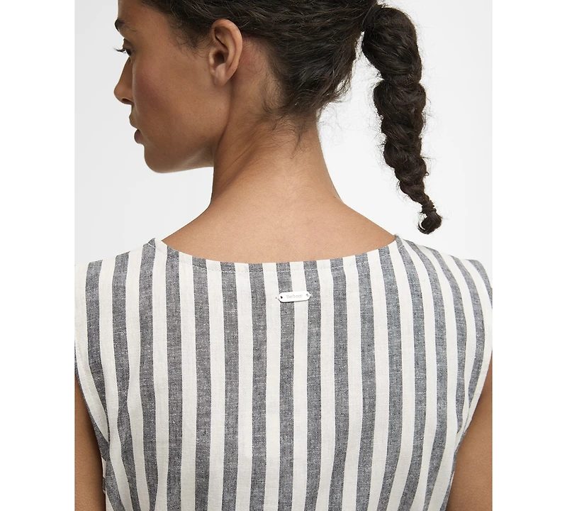 Barbour Women's Inez Sleeveless Striped Midi Dress