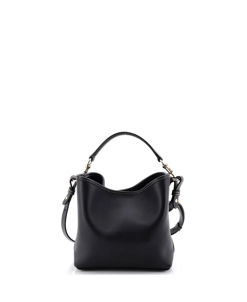Pre-Owned Gucci Small Emblem Bucket Bag Leather