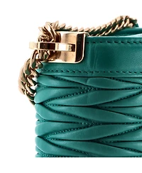 Pre-Owned Miu Miu Medium Flap Lock Shoulder Bag Matelasse Leather