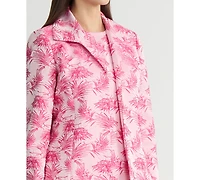 Kasper Women's Printed Open-Front Longline Jacket, Regular & Petite