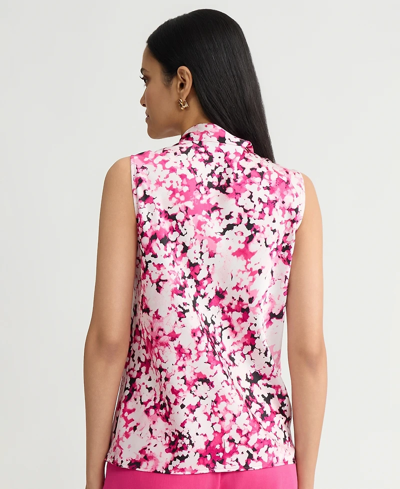 Kasper Women's Tie-Neck Sleeveless Top, Regular & Petite