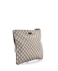 Pre-Owned Gucci Large Zip Top Messenger Bag Gg Coated Canvas