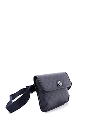 Pre-Owned Gucci Flap Belt Bag Gg Coated Canvas with Leather
