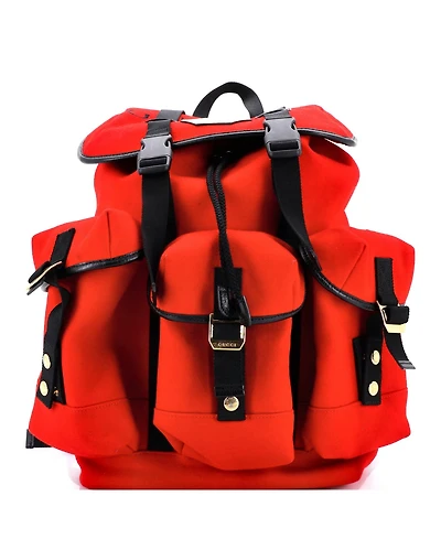Pre-Owned Gucci Aria 100th Anniversary Off The Grid Backpack Embroidered Felt with Leather