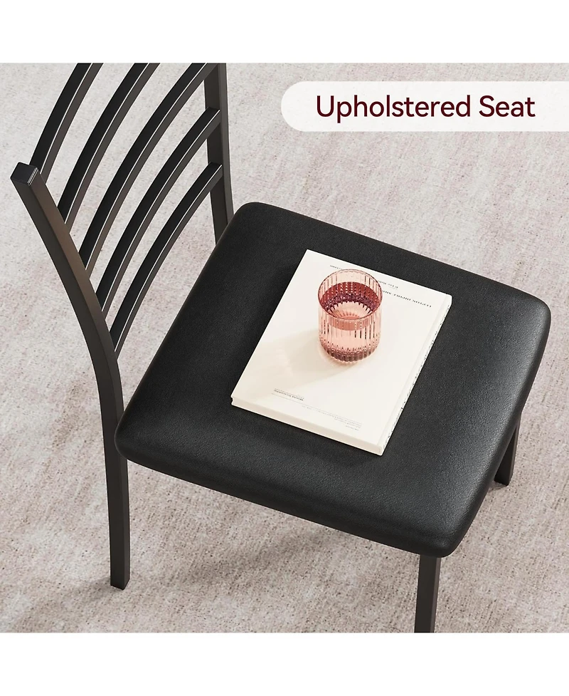 gaomon Dining Table for 2, Small Square kitchen Dinner Table Set for 2,Space Saving Wood Modern Dinette With Upholstered,Dining Room Furniture