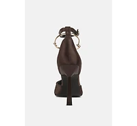 Hobnob Anklet Embellishment Stiletto Women's Sandals